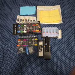 Whole Tattoo Kit/tattoo Needle/ Ink/ Practice Skin/gloves/ Cartridges