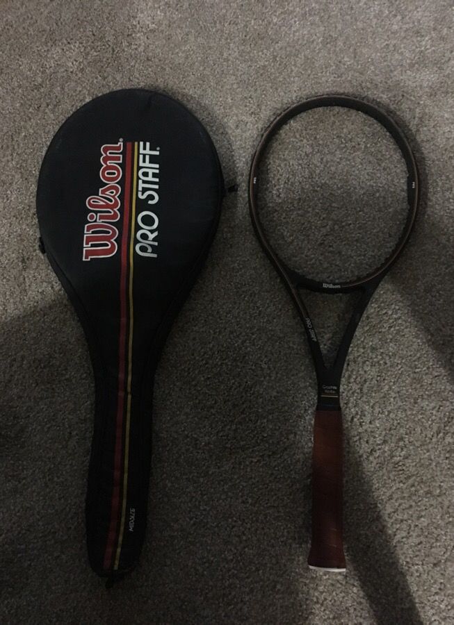 Wilson pro staff tennis racket and bag