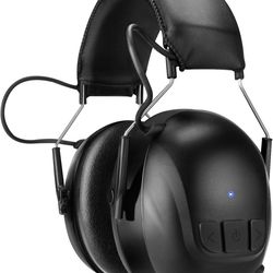 ☆ Kalence Bluetooth 6.0 Hearing Protection with 120H Working Time, 30dB Safety Earmuffs, Rechargeable Ear Protection Headphones with Mic for Mowing, W