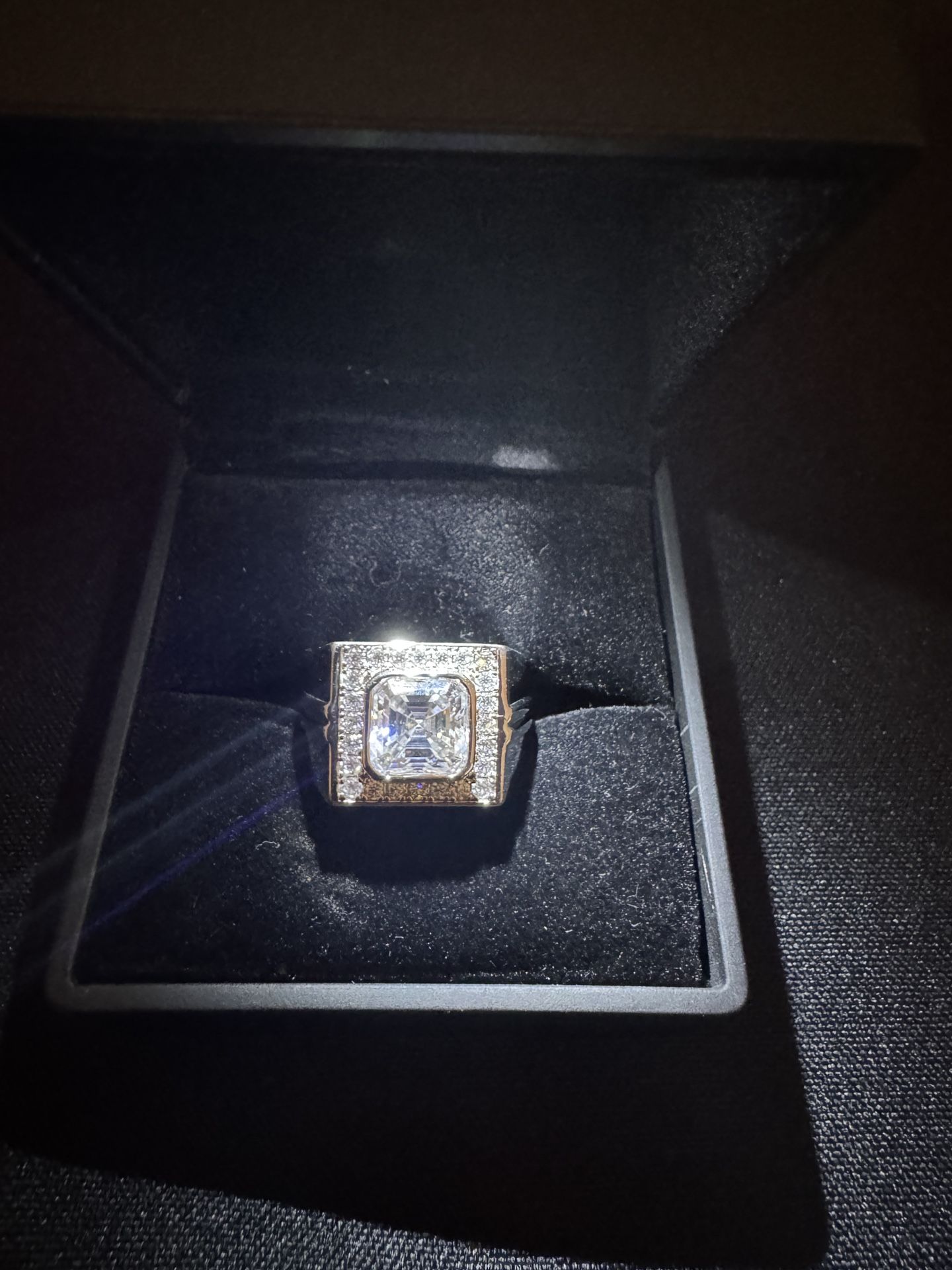 Moissanite (Asscher Cut) Ring 925 Size 7