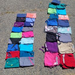 Women's Large/Tall Scrubs 18ct Tops 17ct Bottoms Various Brands/Styles Lot Sale
