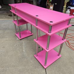 Computer Dorm Room Desk And Vanity With Storage