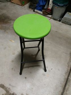 Hard plastic 2 ft round stool by cosco