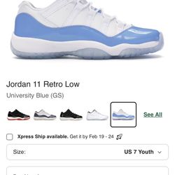 Jordan 11 University blue 