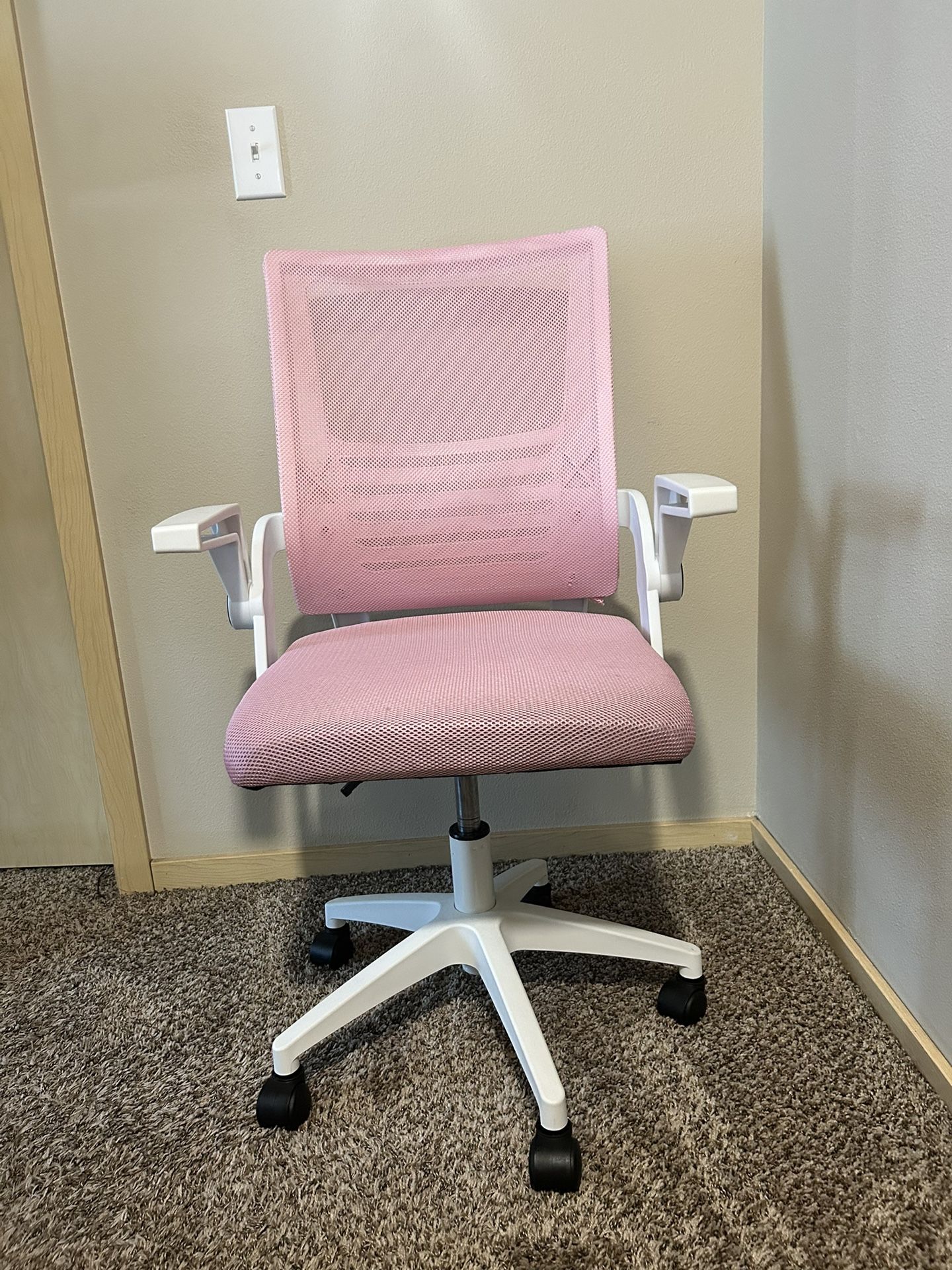 Pink And White Office Chair