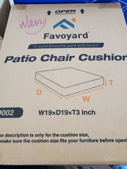 Outdoor seat cushions 19x19 Navy (8)
