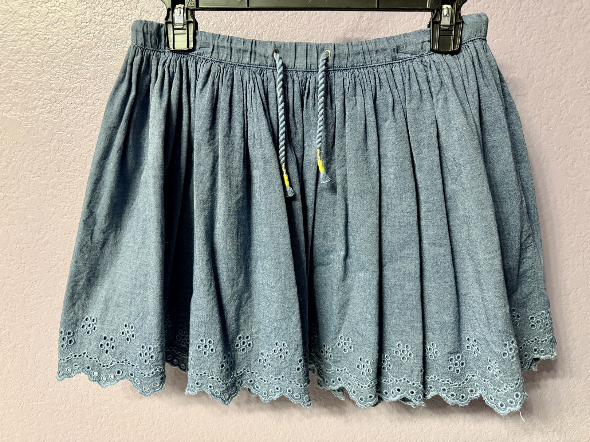 Cat & Jack Blue Eyelet Trim Skirt (girls XL)