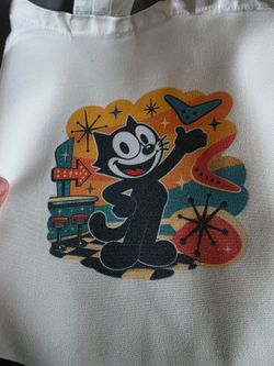 felix the cat canvas tote bag purse