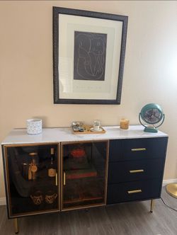 Black & Gold Accent Cabinet / Sideboard