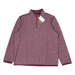 Robert Graham Cariso 1/4 Zip Pullover Mens XL Berry Knit Sweatshirt Crewneck NEW