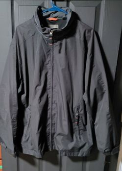 Weathercast Outerwear Men's Jacket Windbreaker Full Zip Black Hooded Size Xl