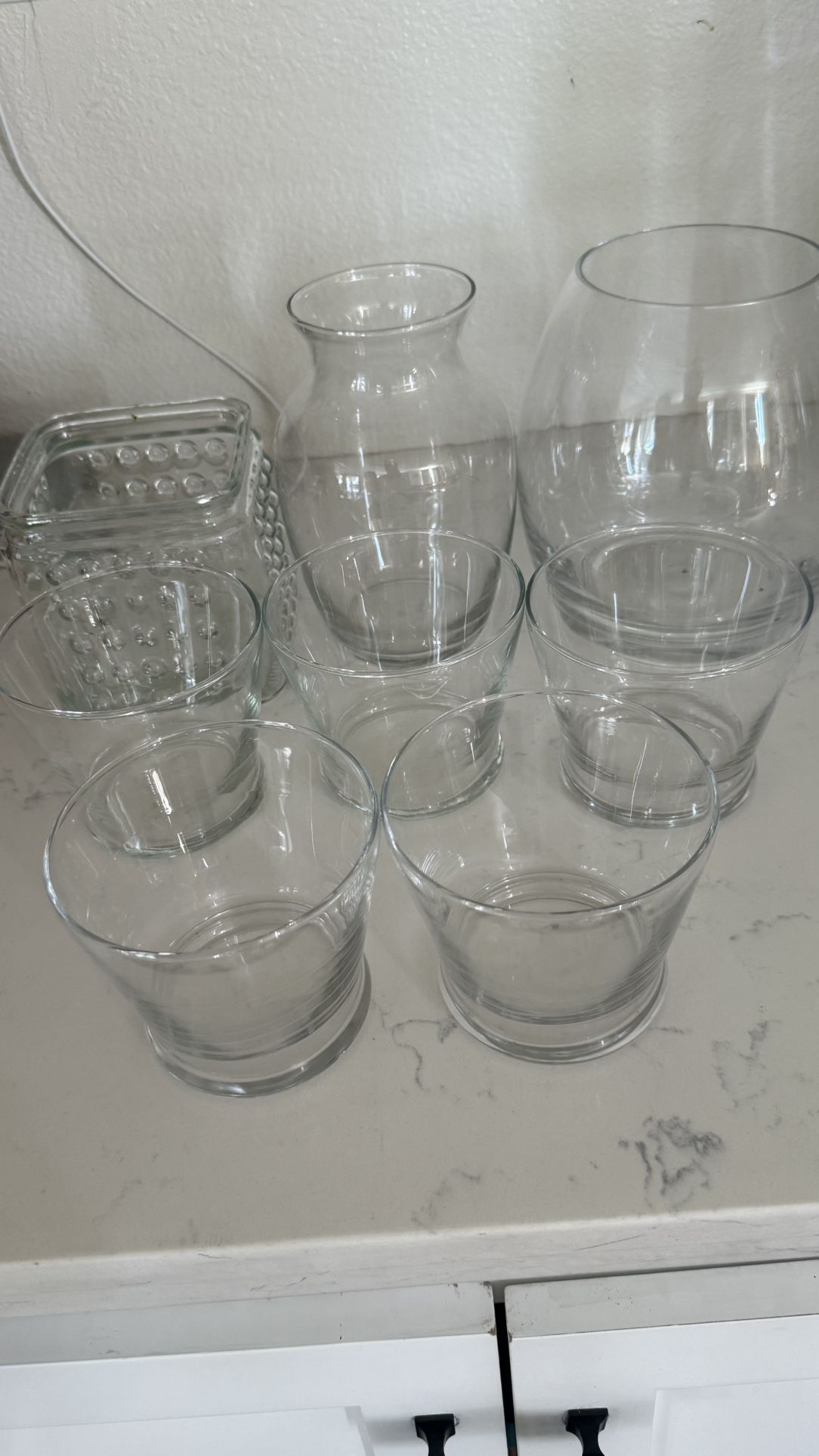 8 Glass Vases $2 Ea