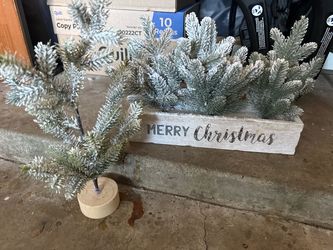 Flock Christmas Center Piece/ tree