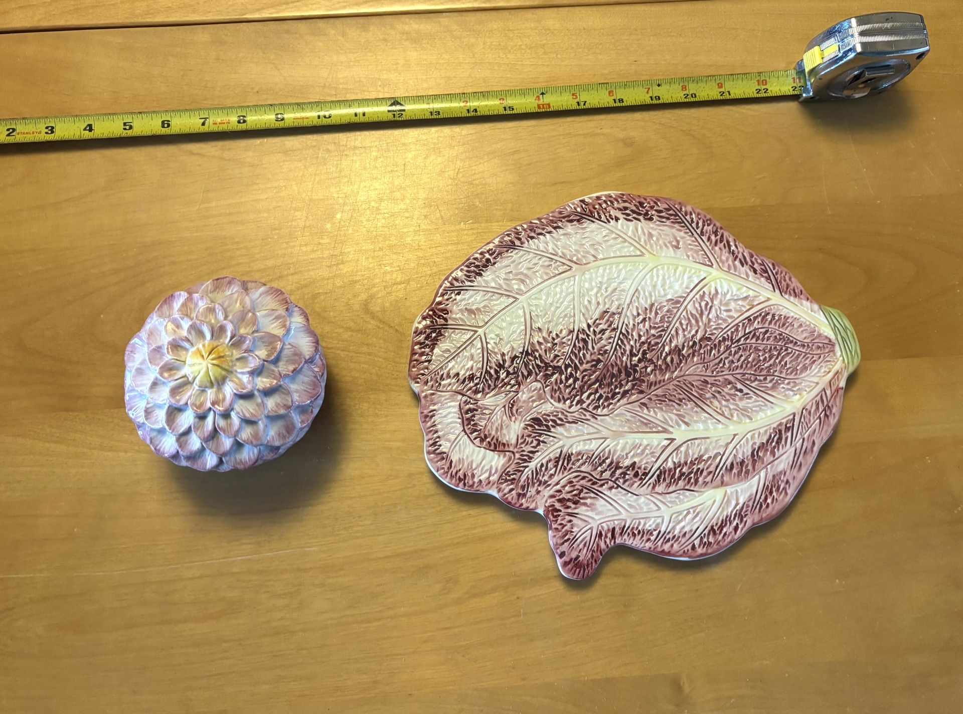 Made In Italy 2 Pink/ 3 With Lid Trivet And Bowl Vintage