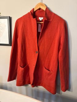 J.Crew Red Knit Sweater Blazer