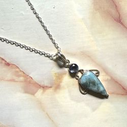 Larimar Pendant Necklace 