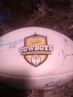 Dallas cowboys autographed football
