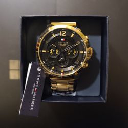 Tommy Hilfiger Gold Watch Cronograph
