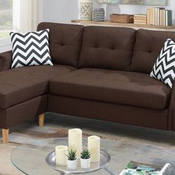 REVERSIBLE SECTIONAL W/2 ACCENT PILLOW - F