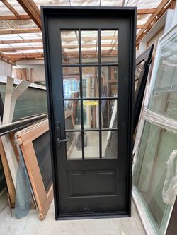 Black glass door 33x83