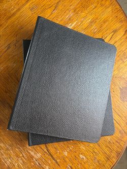Vintage Black Vinyl 3-Ring Binders - Set of 2