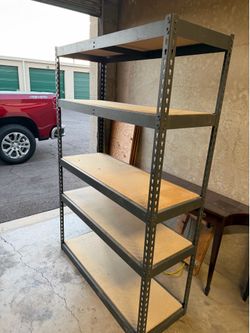 Metal shelves