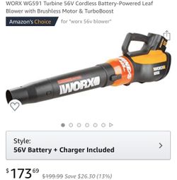 Leaf blower missing battery and charger