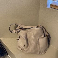 Beige Barrel Purse