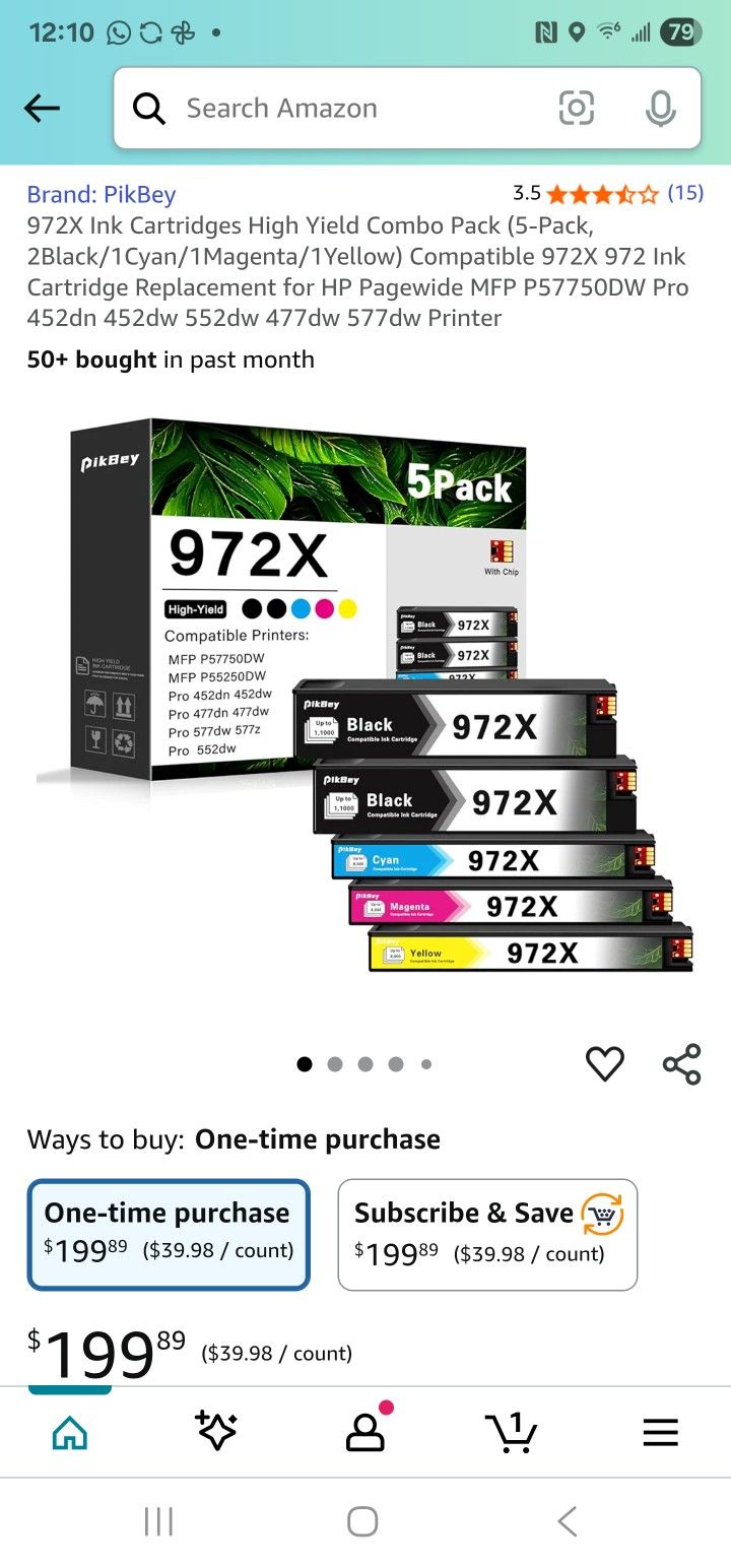 972X Ink Cartridge High Yield Combo Pack (5-Pack)