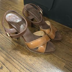Brown Leather Woman Shoes Size 39 ( 8.5 - 9) 