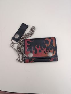 Flame Chain Biker Wallet