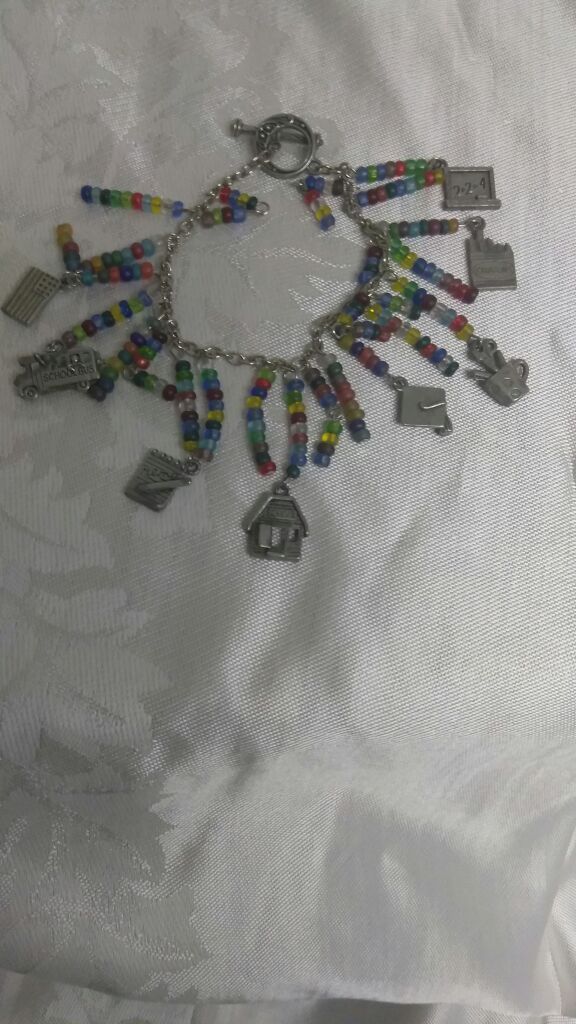 School charm bracelet