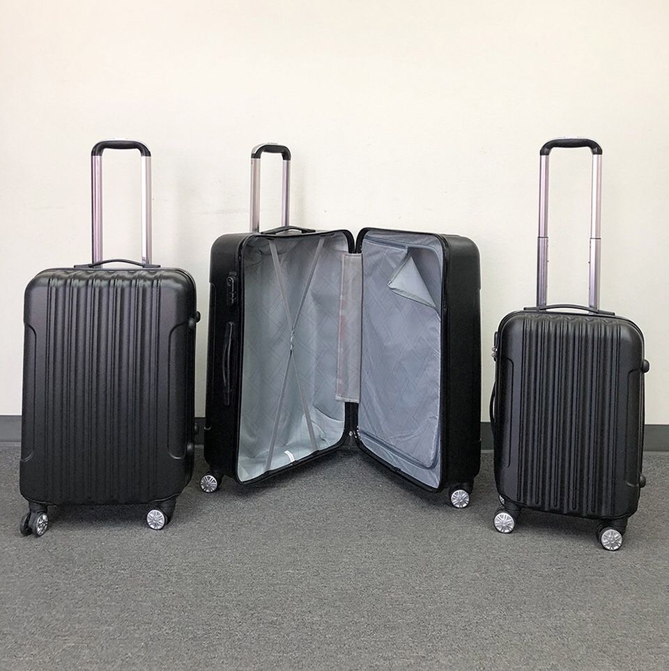 NEW $95 Luggage Suitcase 3pc set 20” 24” 28”