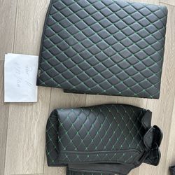 Diamond Floor Mats Fits Dodge Challenger Black And Green Stitching New In Box