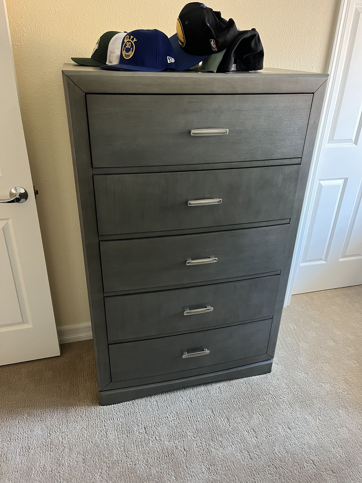 Modern Grey Wood Dresser