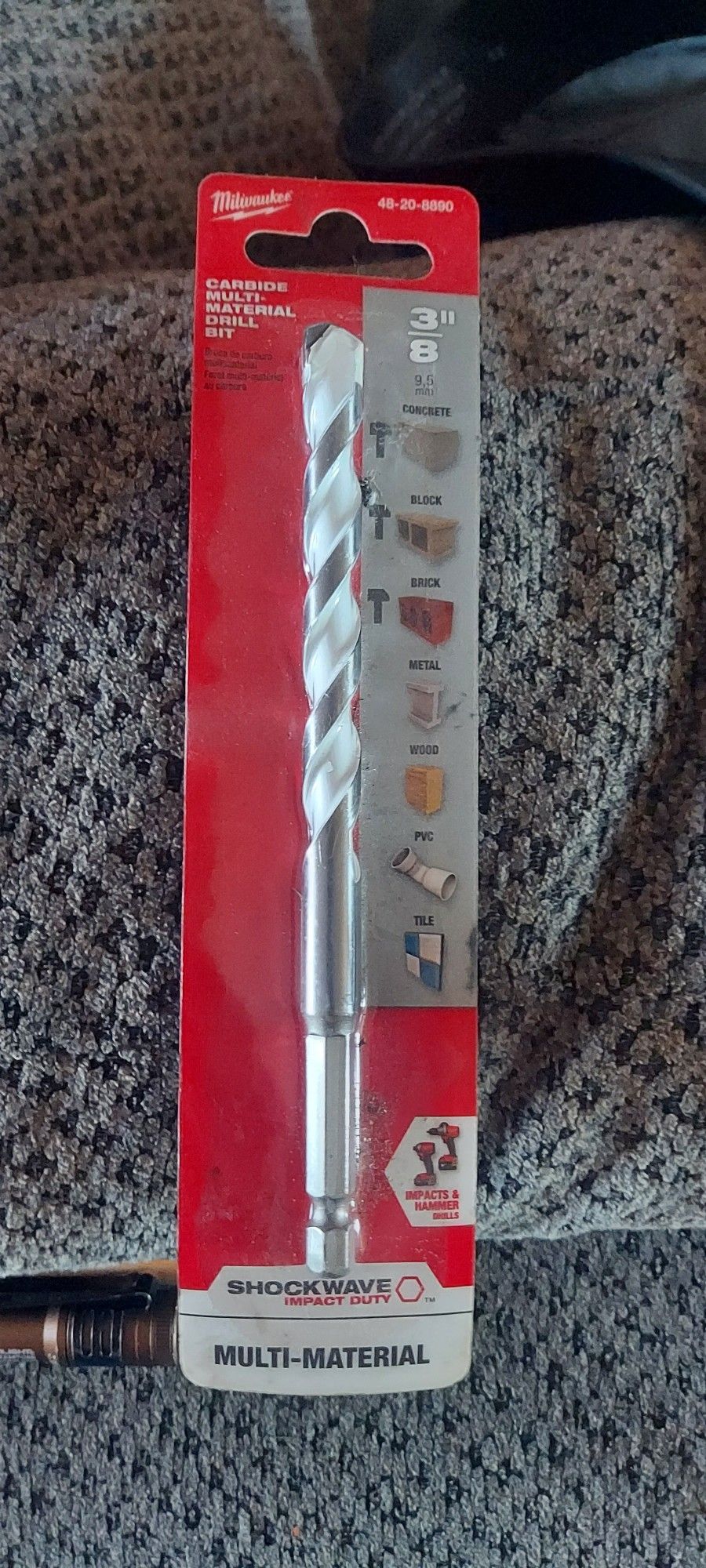 Milwaukee 3/8 Carbide Bit New