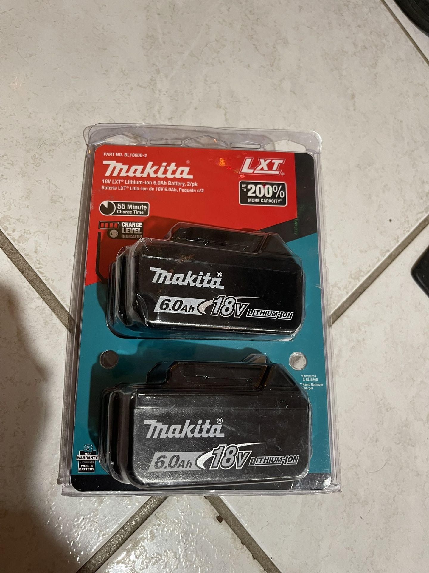 Makita 6.0 2 Battery Pack Brand New And Genuine