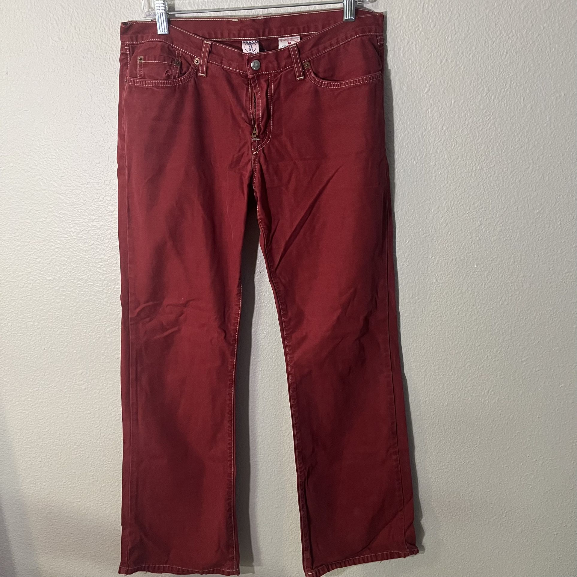 Lucky Brand red Dungarees Sz 12/31