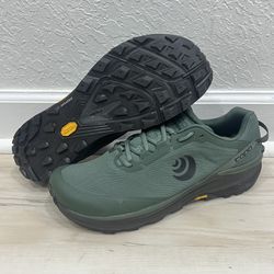 Topo Traverse Mens Size 11 Green Canvas Lace Up Athletic Hiking Running Shoe NEW