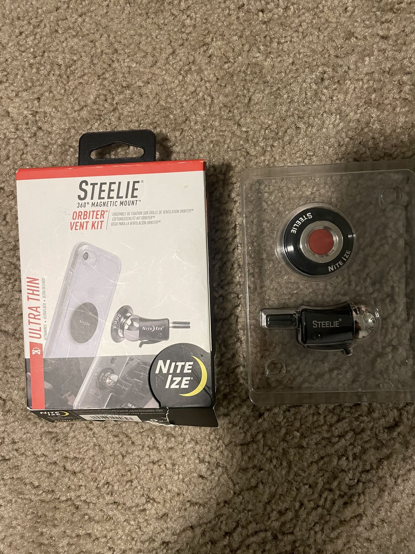 Nite Ize Steelie 360° Magnetic Mount Orbiter Vent Kit Cell Phone Mount