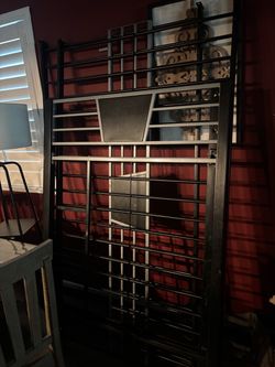 Metal twin bunk bed
