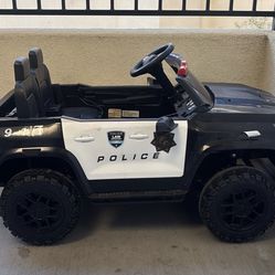 Two Seater Kids Police Ride On Electric Car