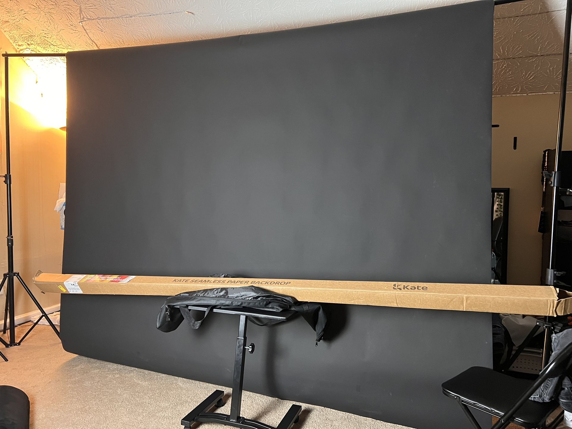 Black Backdrop And Backdrop Stand Photography