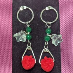 Handmade Strawberry Dangle Charms – Cute Shoe Accessories for Doc Martens

