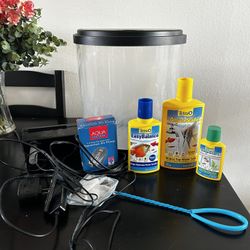 3 Gallon fish tank and supplies