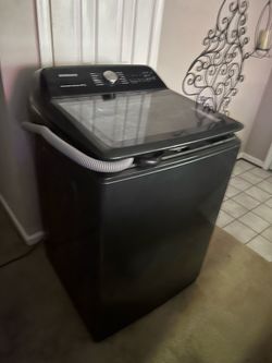 Samsung WA50R5400AV/US 5.0 Cu Ft Top Load Washer – Black Stainless