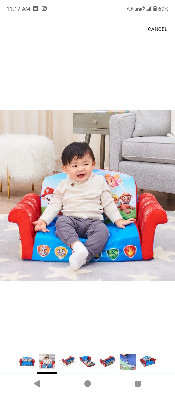 2 In One Paw Patrol Sofa