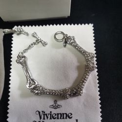 Vivienne Westwood silver and bone bracelet
