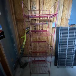 Red Wire Shelves 