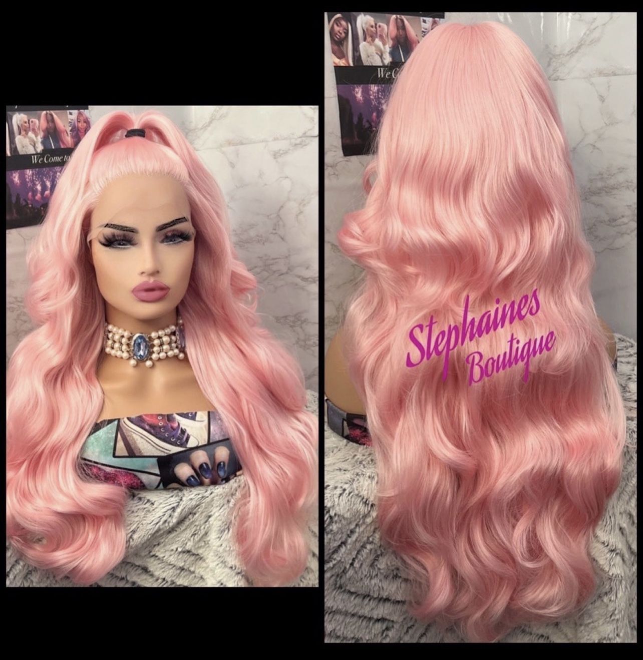 Human Hair Blended Lace Front Wig